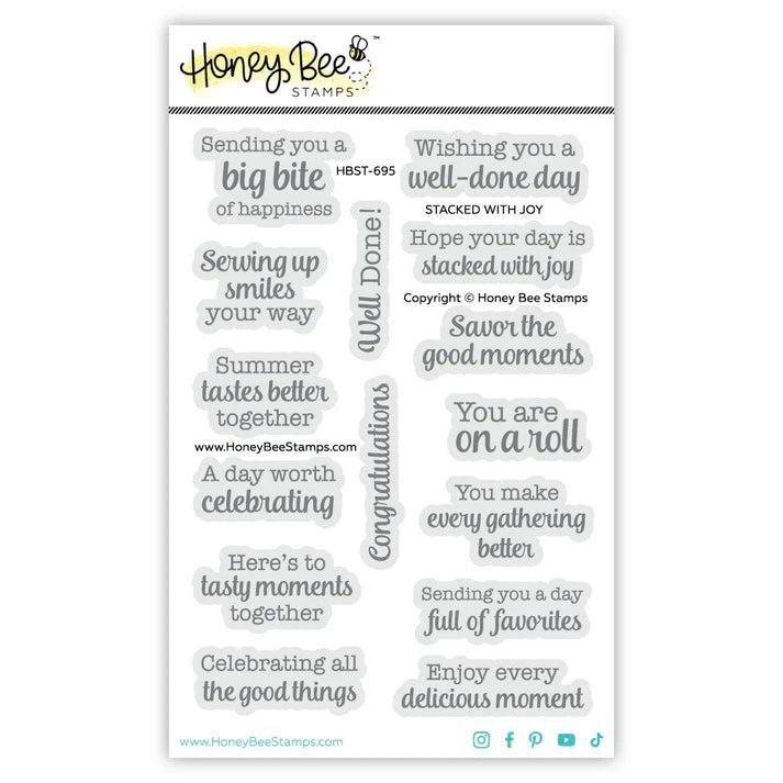 Honey Bee Stamps - Clear Stamps - Stacked With Joy-ScrapbookPal