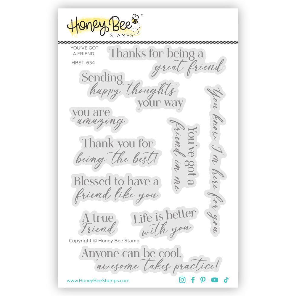 Honey Bee Stamps - Clear Stamps - You've Got A Friend-ScrapbookPal
