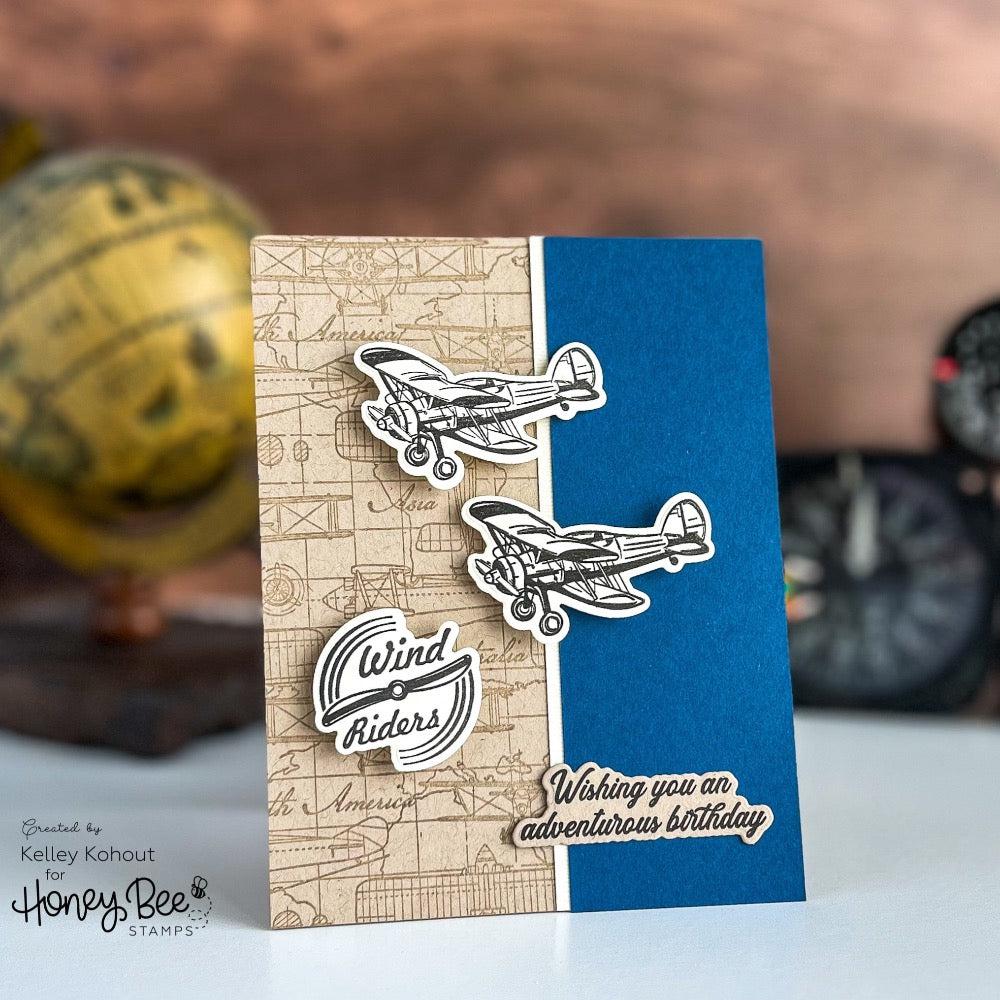 Honey Bee Stamps - Cling Stamps - Aviator-ScrapbookPal