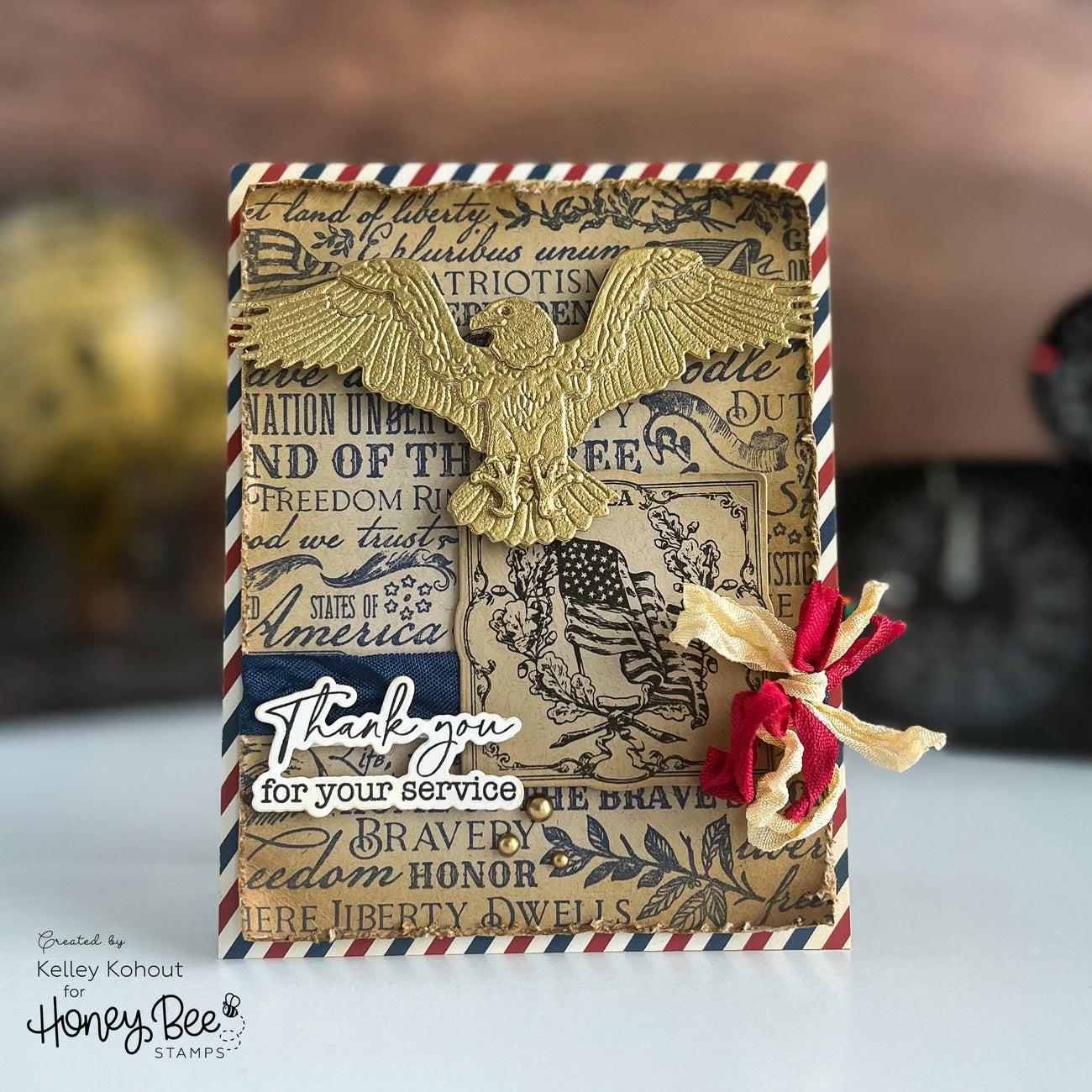 Honey Bee Stamps - Cling Stamps - Land of The Free-ScrapbookPal