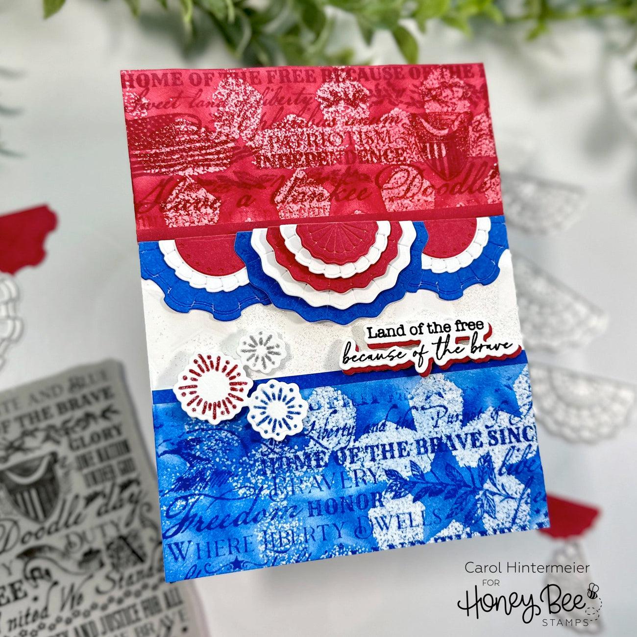Honey Bee Stamps - Cling Stamps - Land of The Free-ScrapbookPal