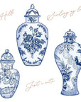 Honey Bee Stamps - Cling Stamps - Ornate Ginger Jars-ScrapbookPal