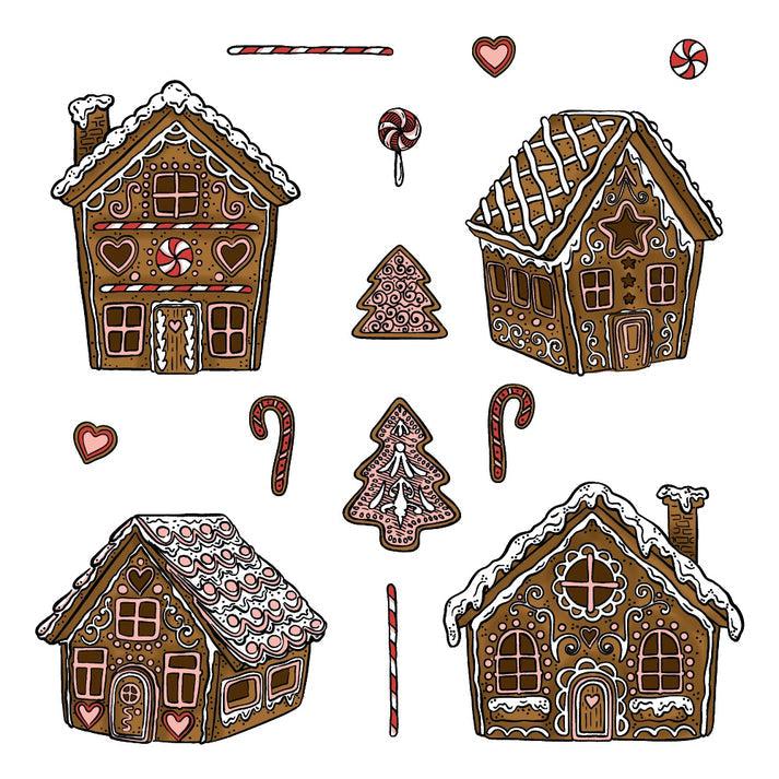 Honey Bee Stamps - Cling Stamps - Peppermint Village-ScrapbookPal