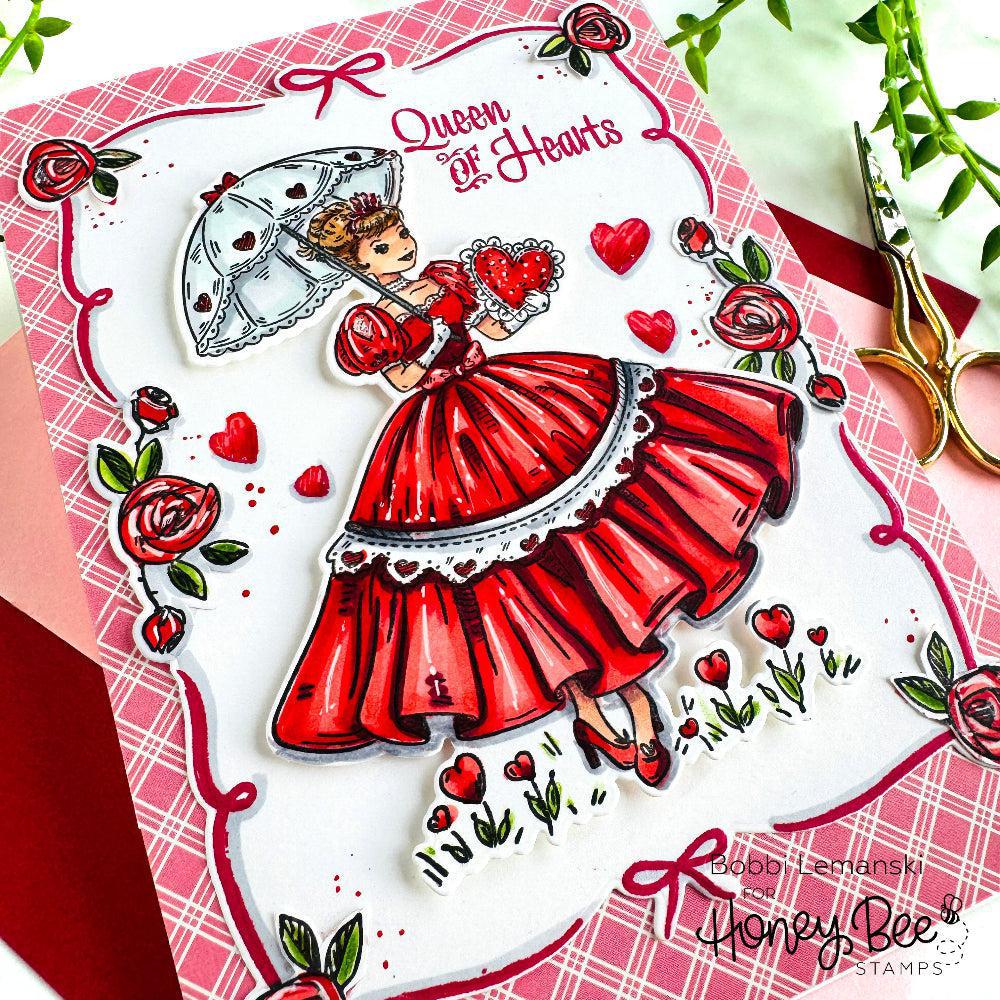 Honey Bee Stamps - Cling Stamps - Queen Of Hearts-ScrapbookPal