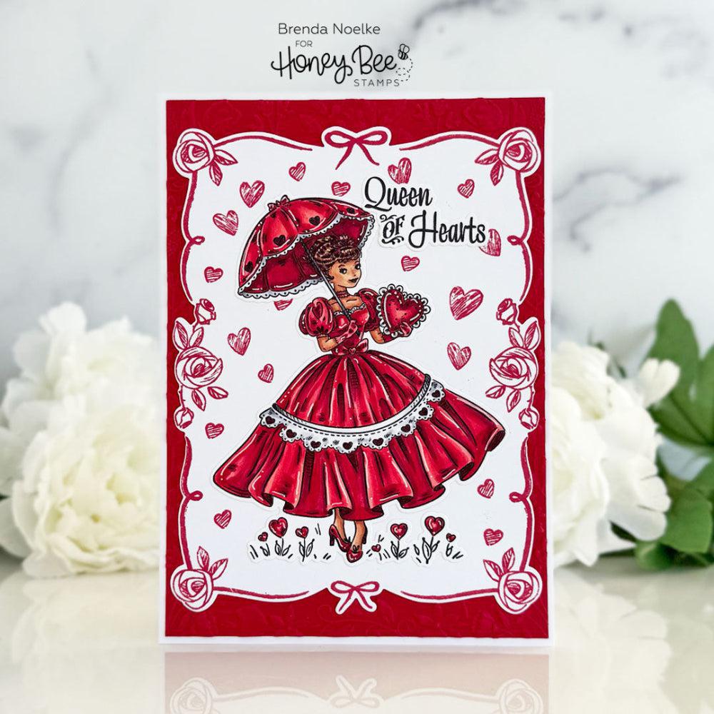 Honey Bee Stamps - Cling Stamps - Queen Of Hearts-ScrapbookPal