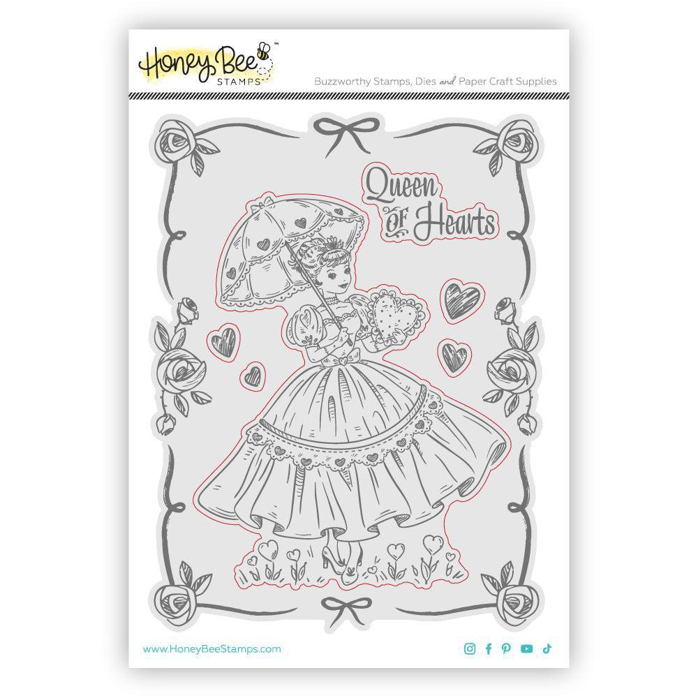Honey Bee Stamps - Cling Stamps - Queen Of Hearts-ScrapbookPal