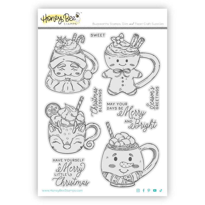 Honey Bee Stamps - Cling Stamps - Sweet Season Mugs-ScrapbookPal