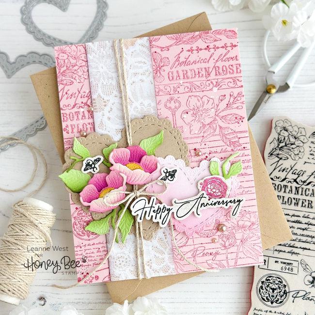 Honey Bee Stamps - Cling Stamps - Vintage Flora-ScrapbookPal