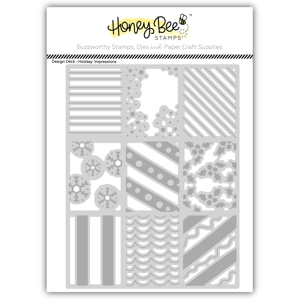 Honey Bee Stamps - Design Deck: Holiday Impressions - Impression Plate-ScrapbookPal