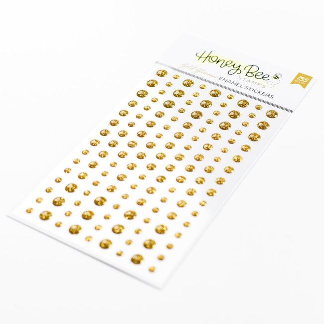 Honey Bee Stamps - Enamel Stickers - Gold Glimmer-ScrapbookPal