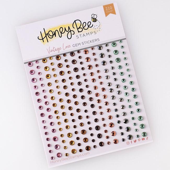 Honey Bee Stamps - Gem Stickers - Vintage Love-ScrapbookPal
