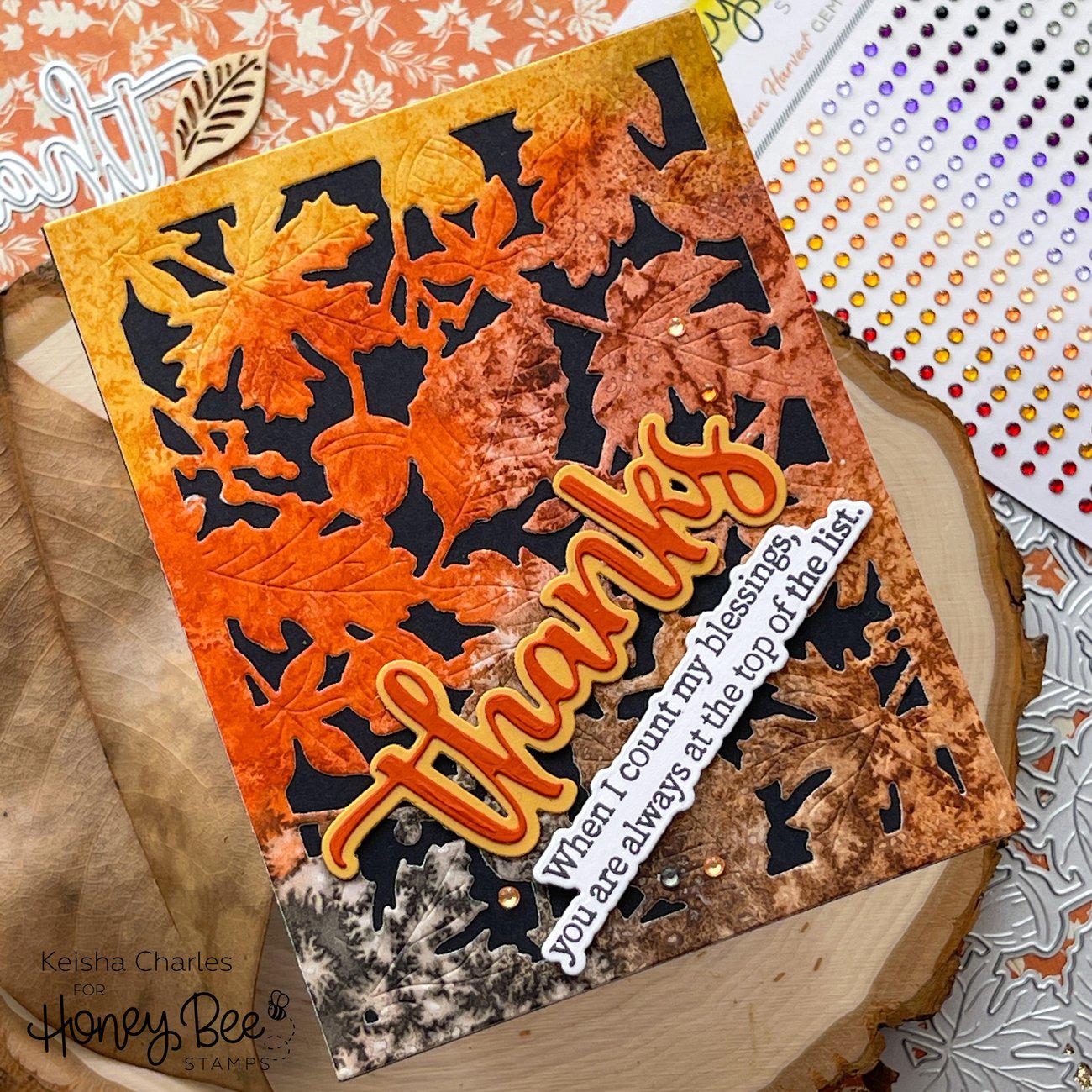 Honey Bee Stamps - Honey Cuts - Autumn Splendor A2 Cover Plate-ScrapbookPal
