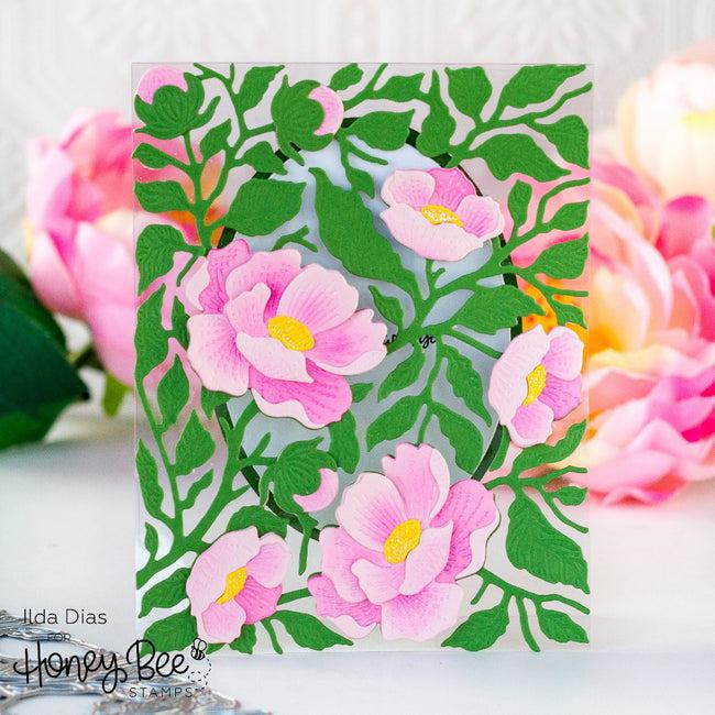 Honey Bee Stamps - Honey Cuts - Bold Backgrounds: Vintage Roses-ScrapbookPal