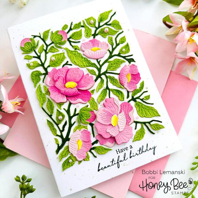 Honey Bee Stamps - Honey Cuts - Bold Backgrounds: Vintage Roses-ScrapbookPal