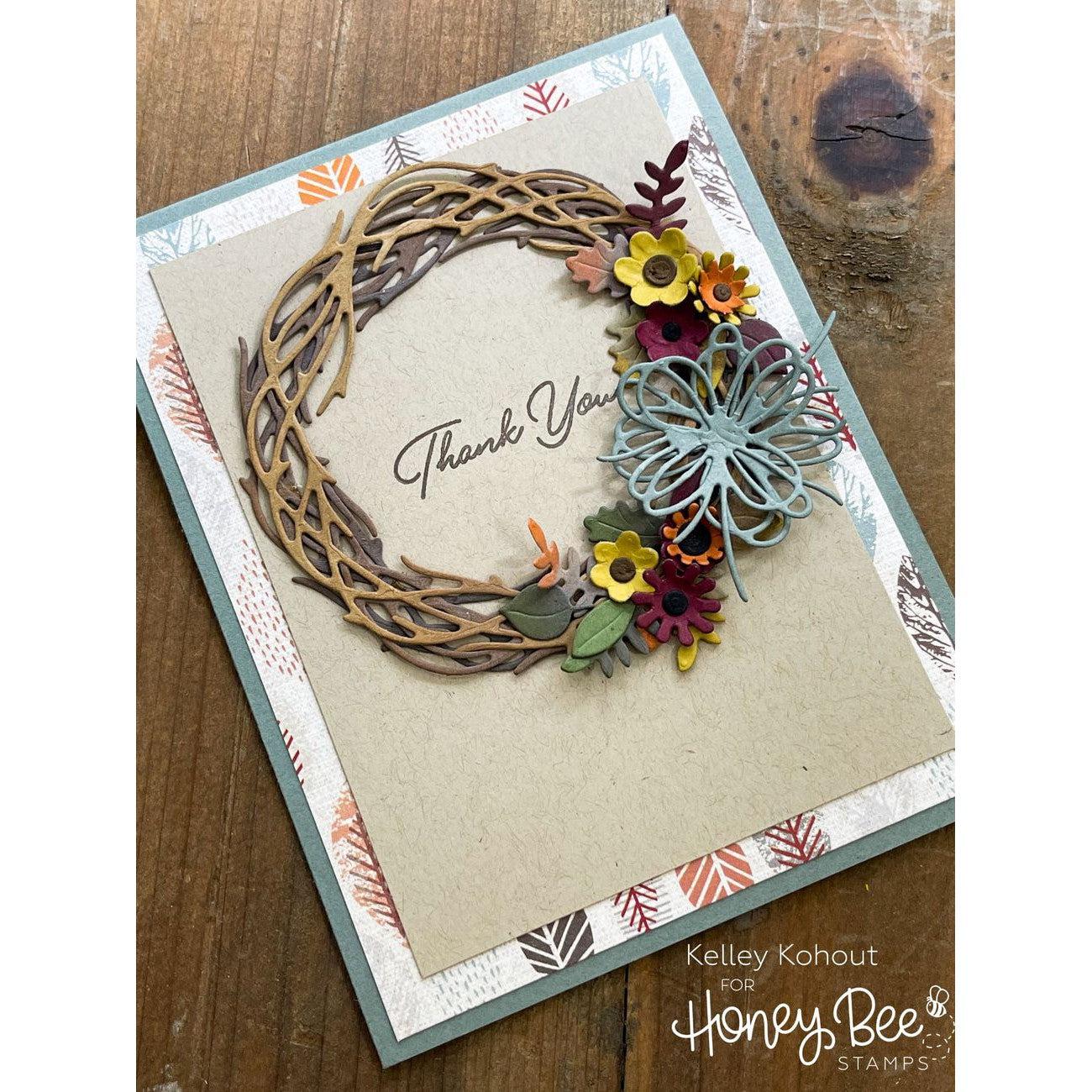 Honey Bee Stamps - Honey Cuts - Grapevine Wreath-ScrapbookPal