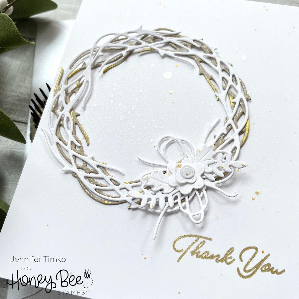 Honey Bee Stamps - Honey Cuts - Grapevine Wreath-ScrapbookPal