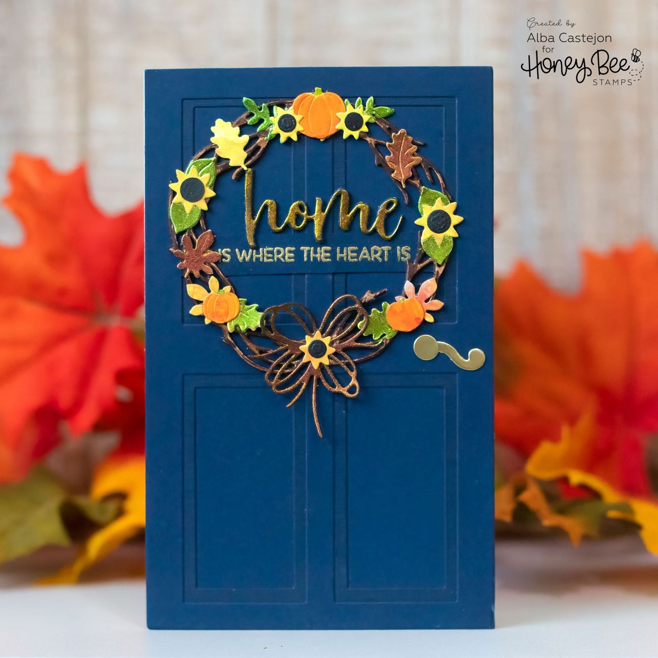 Honey Bee Stamps - Honey Cuts - Grapevine Wreath-ScrapbookPal