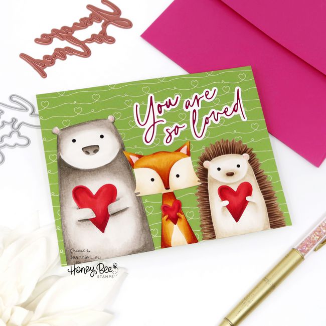 Honey Bee Stamps - Honey Cuts - Heart Hugs-ScrapbookPal