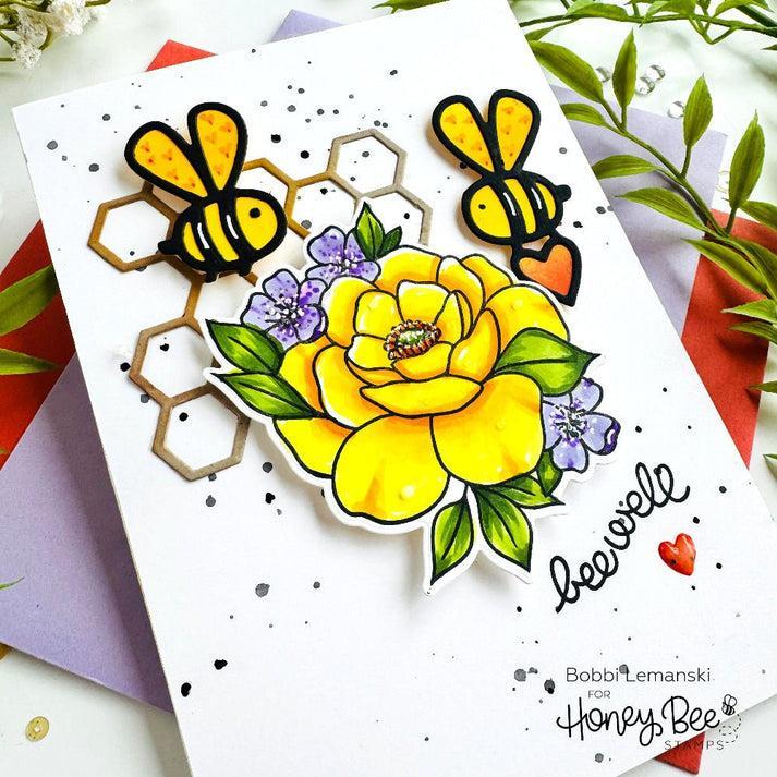 Honey Bee Stamps - Clear Stamps - Bloom And Buzz-ScrapbookPal