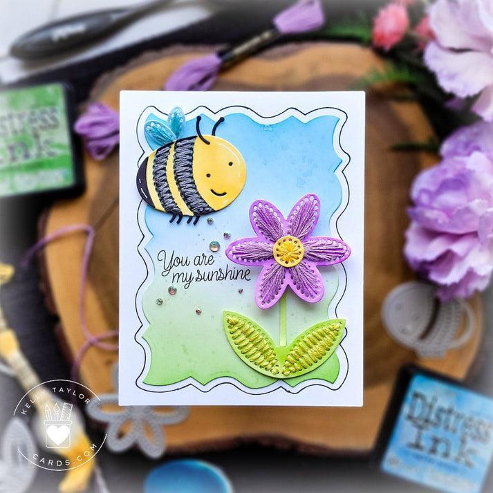 Honey Bee Stamps - Honey Cuts - In Stitches: Bee-ScrapbookPal