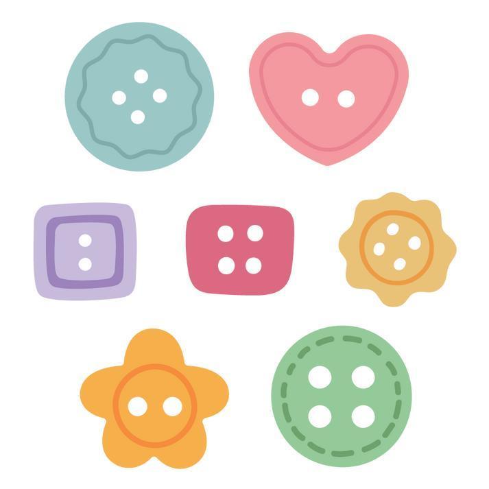Honey Bee Stamps - Honey Cuts - In Stitches: Buttons-ScrapbookPal