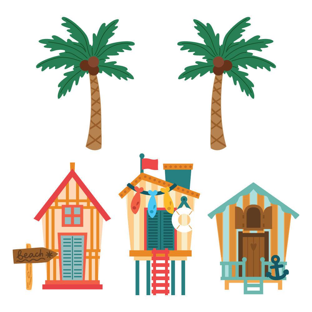 Honey Bee Stamps - Honey Cuts - Lovely Layers: Beach Houses-ScrapbookPal