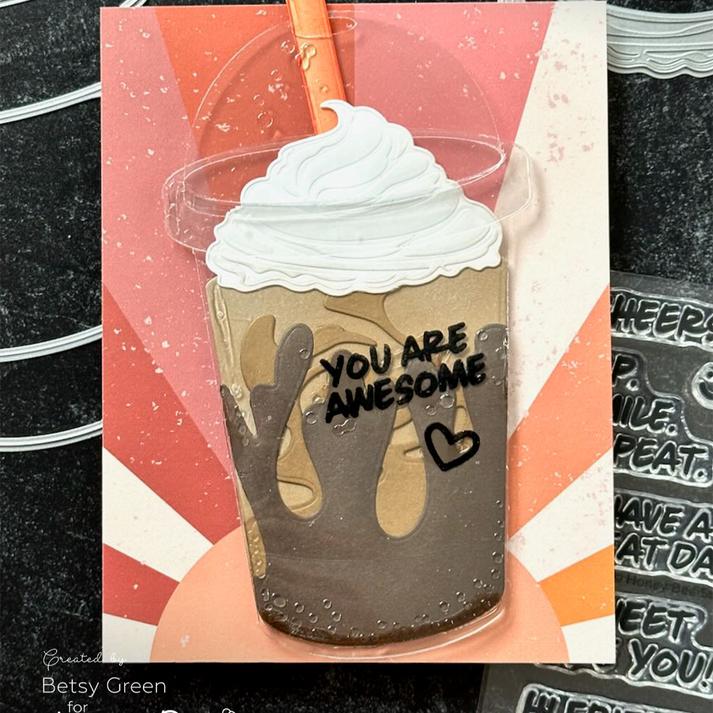 Honey Bee Stamps - Honey Cuts - Lovely Layers: Coffee Cup-ScrapbookPal