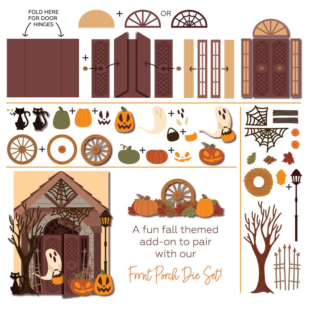 Honey Bee Stamps - Honey Cuts - Lovely Layers: Front Porch Falloween Add-On-ScrapbookPal