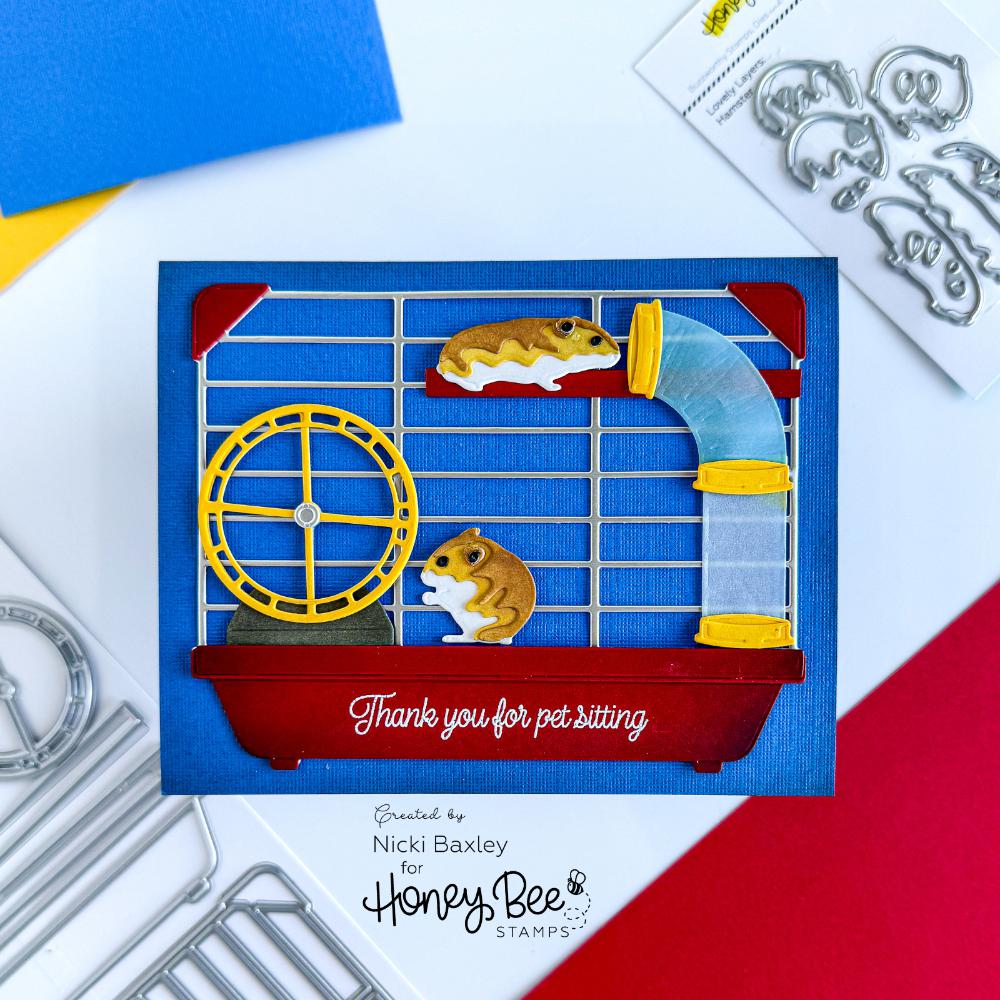Honey Bee Stamps - Honey Cuts - Lovely Layers: Hamster House-ScrapbookPal