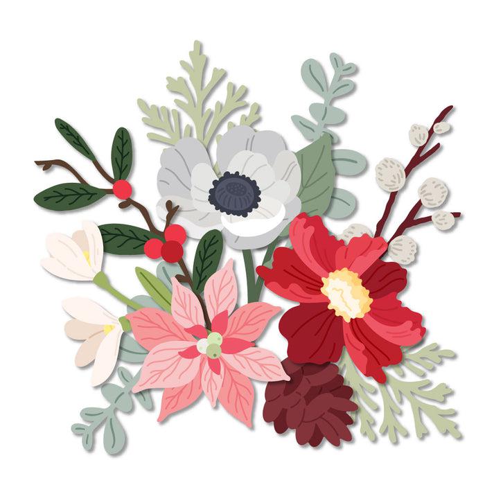 Honey Bee Stamps - Honey Cuts - Lovely Layers: Mini Holiday Florals-ScrapbookPal