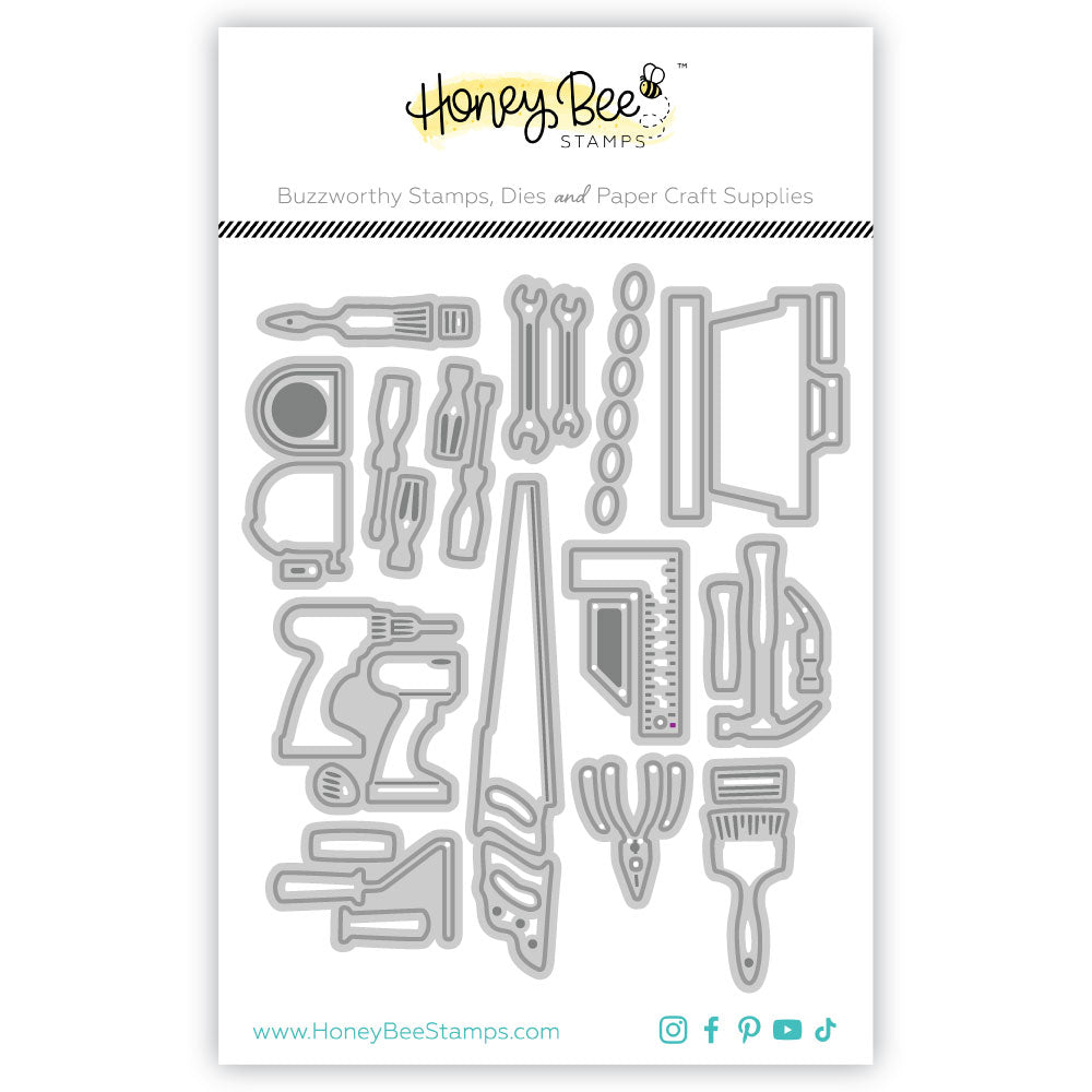 Honey Bee Stamps - Honey Cuts - Lovely Layers: Pegboard Garage Tools-ScrapbookPal