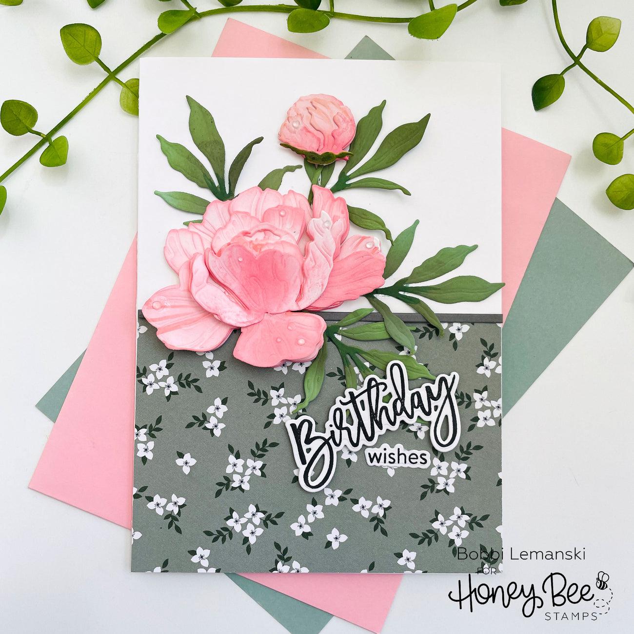 Honey Bee Stamps - Honey Cuts - Lovely Layers: Peony-ScrapbookPal