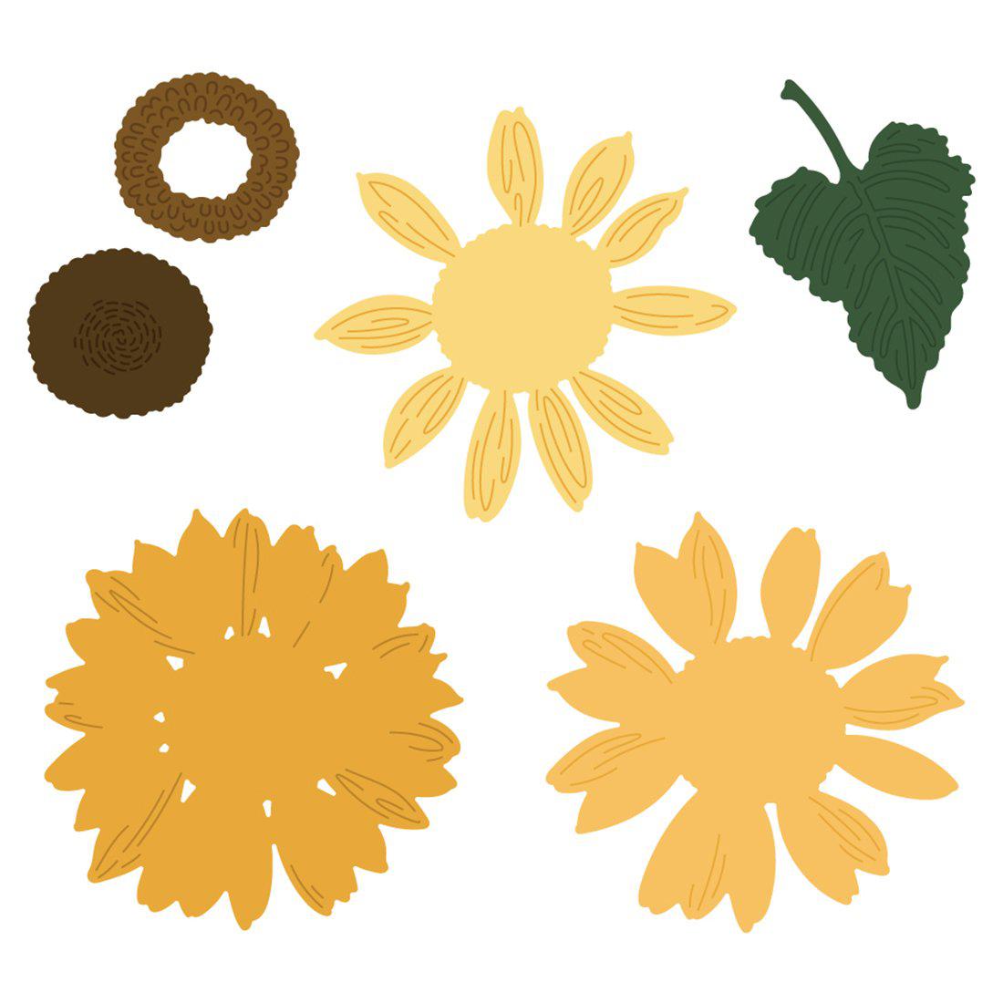 Honey Bee Stamps - Honey Cuts - Lovely Layers: Sunflowers-ScrapbookPal