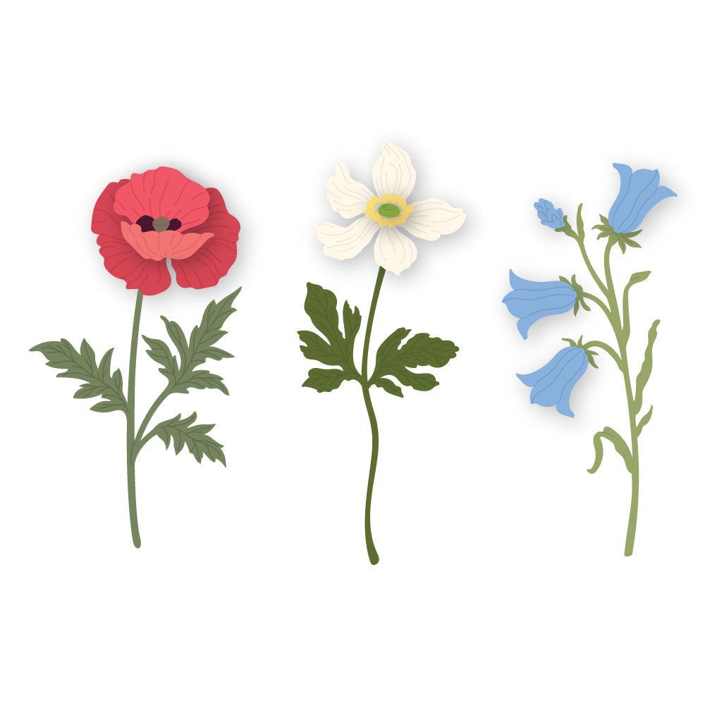 Honey Bee Stamps - Honey Cuts - Lovely Layers: Wildflowers-ScrapbookPal