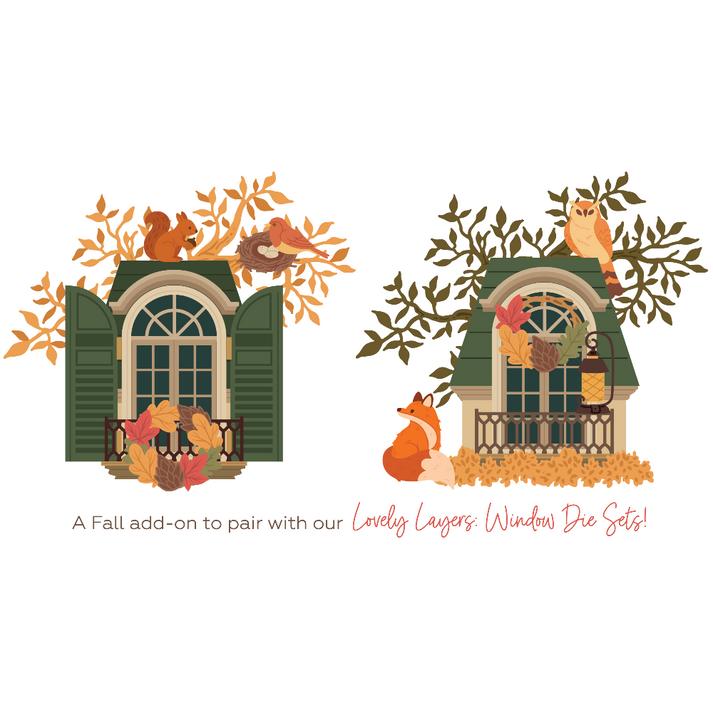 Honey Bee Stamps - Honey Cuts - Lovely Layers: Window Fall Add-On-ScrapbookPal