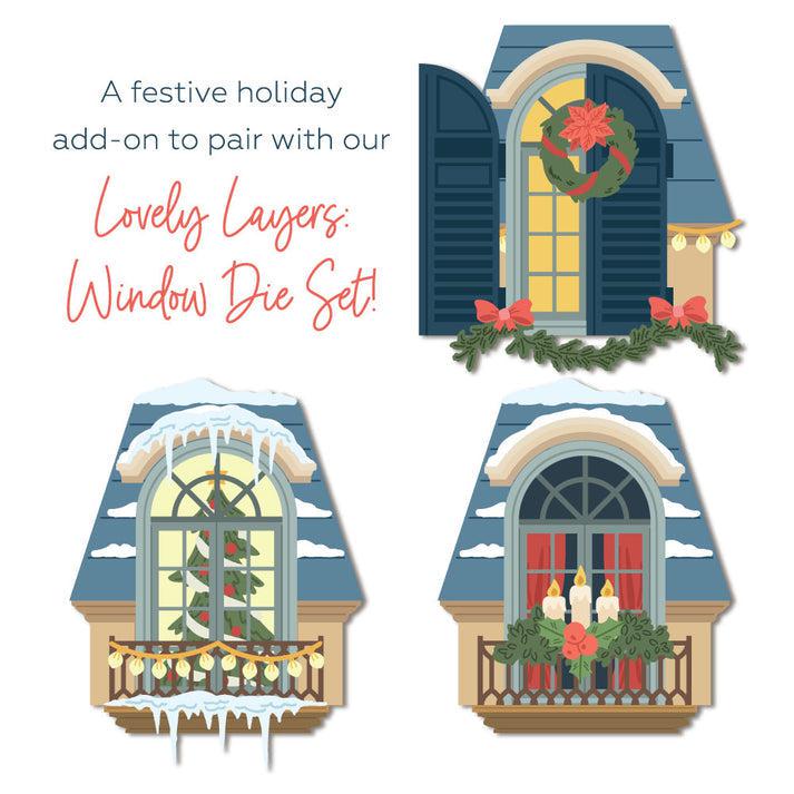 Honey Bee Stamps - Honey Cuts - Lovely Layers: Window - Holiday Add-On-ScrapbookPal