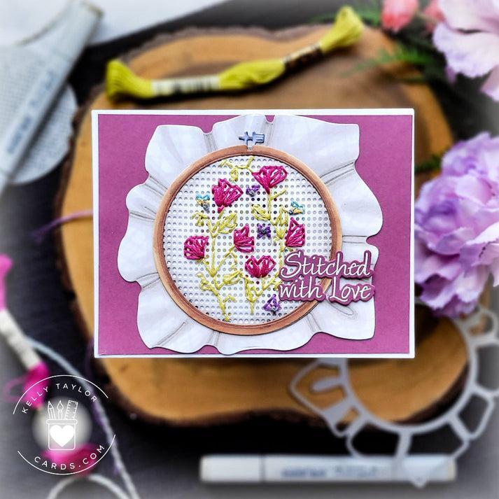 Honey Bee Stamps - Honey Cuts - Stitched With Love-ScrapbookPal