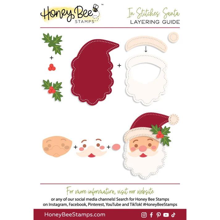 Honey Bee Stamps - In Stitches: Santa - Honey Cuts Stand-Alone Dies-ScrapbookPal