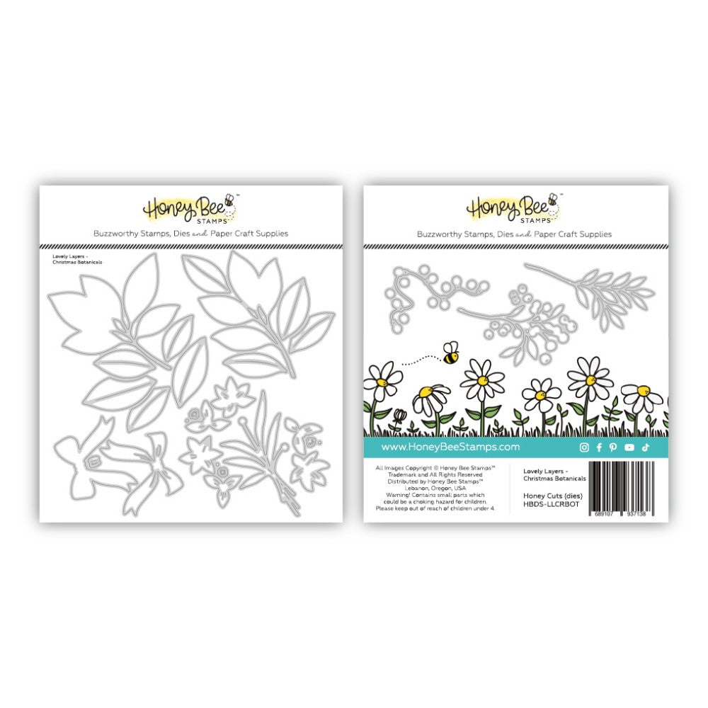 Honey Bee Stamps - Lovely Layers: Christmas Botanicals - Honey Cuts Stand-Alone Dies-ScrapbookPal