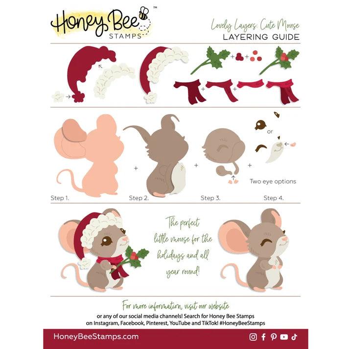 Honey Bee Stamps - Lovely Layers: Cute Mouse - Honey Cuts Stand-Alone Dies-ScrapbookPal