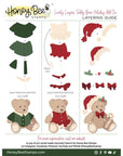 Honey Bee Stamps - Lovely Layers: Teddy Bear Holiday Add-On - Honey Cuts Stand-Alone Dies-ScrapbookPal