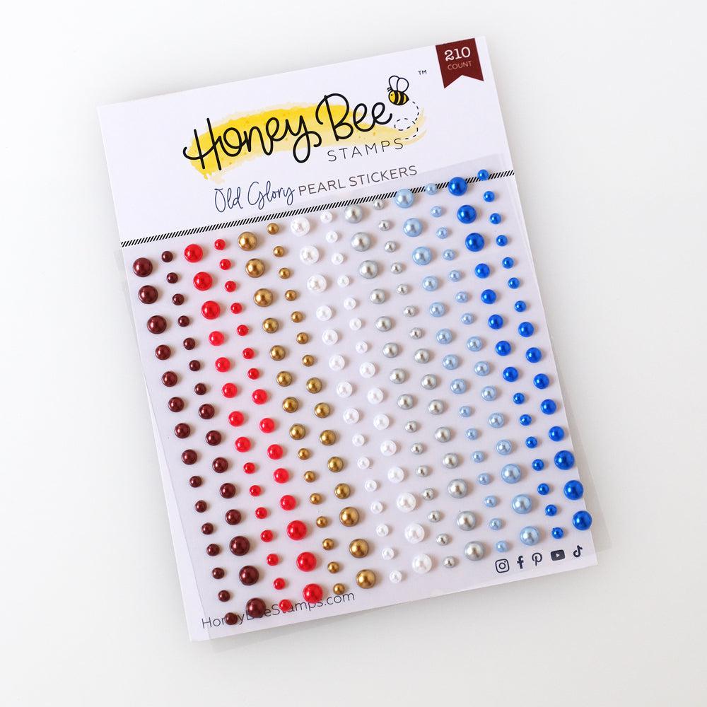 Honey Bee Stamps - Pearl Stickers - Old Glory-ScrapbookPal