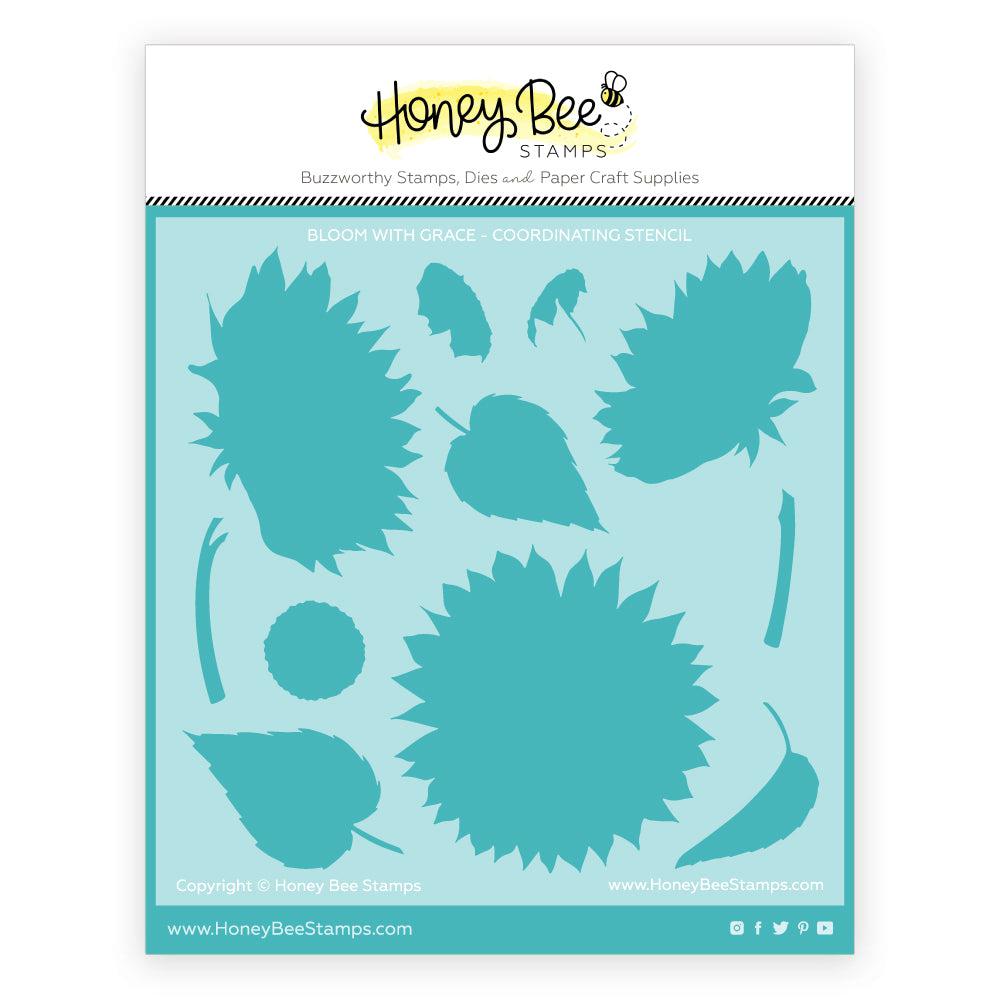Honey Bee Stamps - Stencils - Bloom With Grace-ScrapbookPal