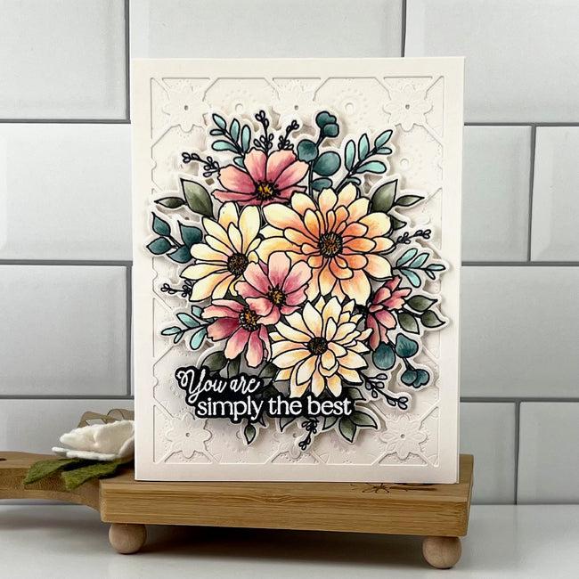 Honey Bee Stamps - Stencils - Daisy Layers Bouquet-ScrapbookPal