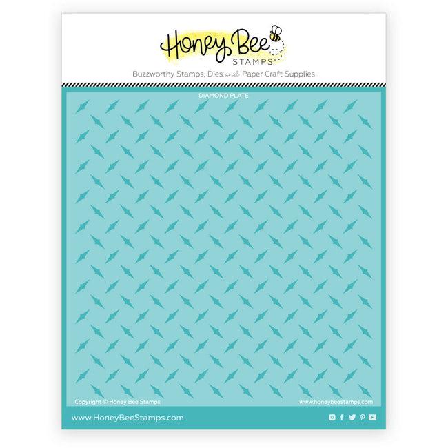 Honey Bee Stamps - Stencils - Diamond Plate Background-ScrapbookPal