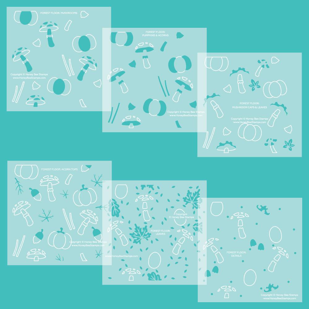 Honey Bee Stamps - Stencils - Forest Floor-ScrapbookPal