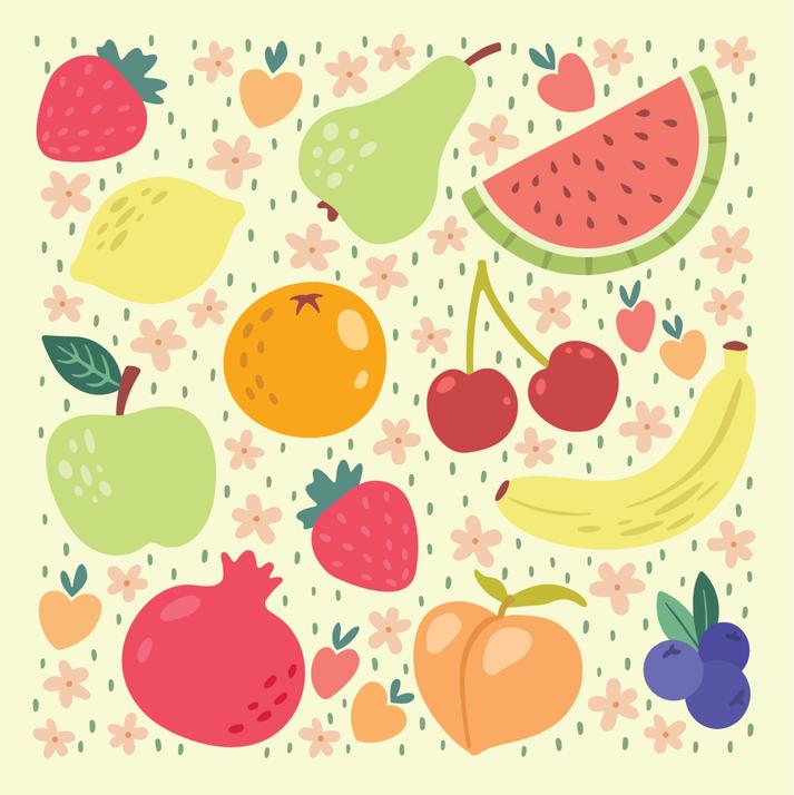 Honey Bee Stamps - Stencils - Fruit Medley Background-ScrapbookPal