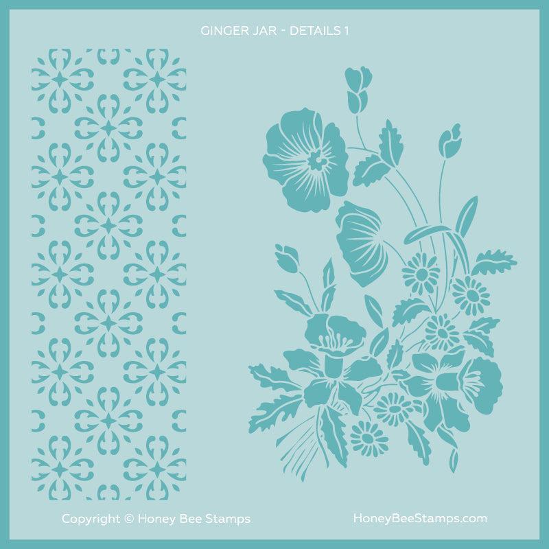 Honey Bee Stamps - Stencils - Ginger Jar Detail-ScrapbookPal