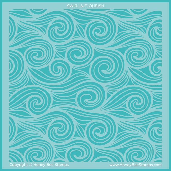 Honey Bee Stamps - Stencils - Swirl &amp; Flourish-ScrapbookPal