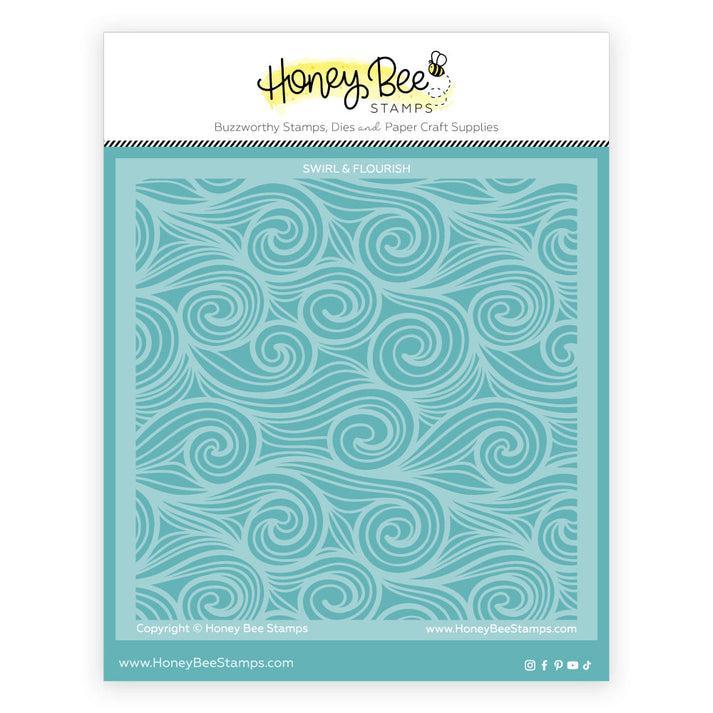 Honey Bee Stamps - Stencils - Swirl &amp; Flourish-ScrapbookPal